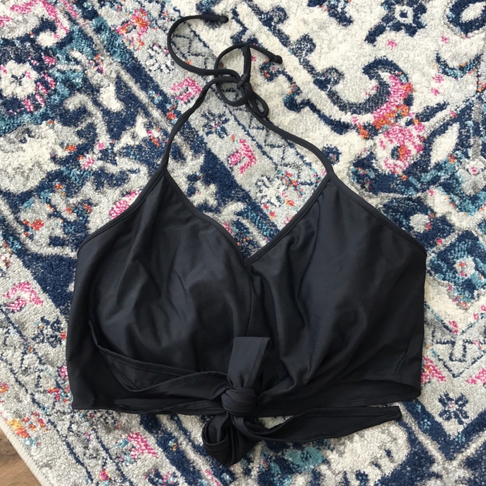 Kortni Jeane black tie up halter